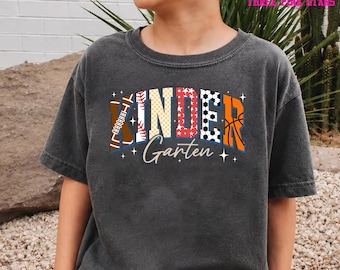Personalized Kindergarten Youth Shirt, Custom Sports Kinder Name Kids T-Shirt BK000004