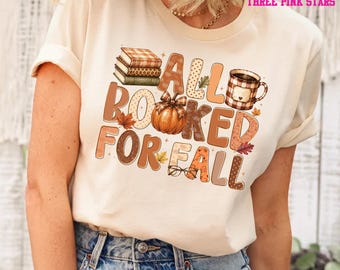 Bookish Fall Shirt, Autumn Reading Shirt, Book Lover Gift, Bookworm TShirt BK000062