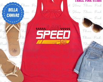 Lightning McQueen Cars Race Tank Top, Car Running Tank Top, Springtime Surprise Weekend E5106