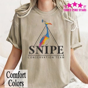Shirt met comfortabele kleuren watersnip, shirt van Kevin Bird Paradise Falls, shirt omhoog, T-shirt E4250