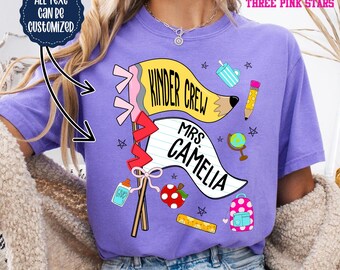 Personalized Kinder Teacher Shirt, Custom Kinder Crew Team Shirt E10376