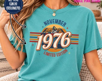 Personalized Birthday Shirt, Custom Retro 1976 Birthday Shirt E10810