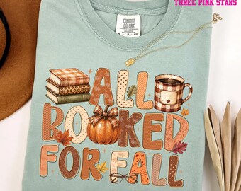 Bookish Fall Shirt, Autumn Reading Shirt, Book Lover Gift, Bookworm Tee BK000062