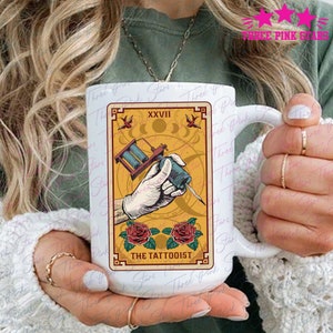 La tazza dei tarocchi del tatuatore, la tazza del tatuatore, il regalo per il tatuatore E5335