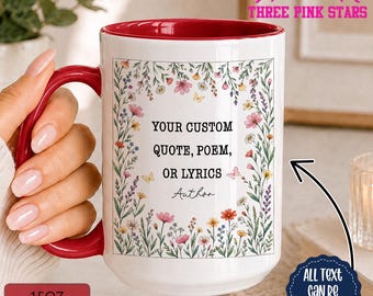 Custom Text Mug, Personalized Name Mug E10827