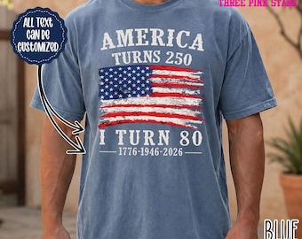 Vintage 80th Birthday Shirt, Custom 80th Birthday Shirt, Patriotic Birthday Shirt, 1946 Birthday E9965