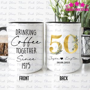 Personalized 50th Anniversary Mug, Custom 50th Anniversary Gift, 50th Anniversary Gift For Parents E7543