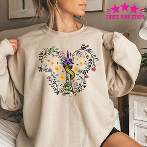 Tangled Sweatshirt, Rapunzel's Tower Sweatshirt, Princess Castle Floral Tee E3993