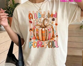 Bookish Fall Shirt, Autumn Reading Shirt, Book Lover Gift, Bookworm Tee BK000063