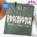 Personalized Mama Comfort Colors Shirt, Custom Mama Shirt With Kids Names Gift E7845