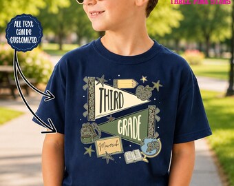 Personalized Third Grade Youth Shirt, Custom 3rd Grade Name Kids Back To School T-Shirt E10365