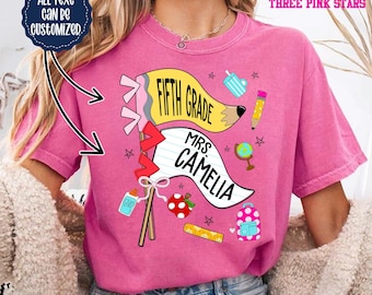 Personalized Fifth Grade Teacher Shirt, Custom 5th Grade Team Shirt E10374