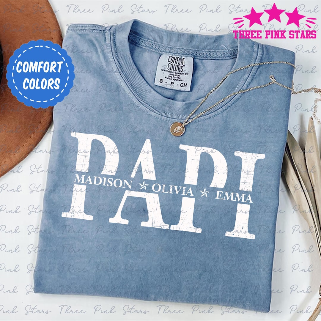 Personalized Papi Comfort Colors Shirt, Custom Papi Shirt With ...