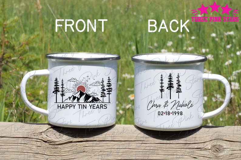 Camping Tin Cups - Etsy