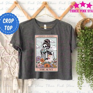 Top corto con la carta del tarot de la tía, regalo para la tía E5896