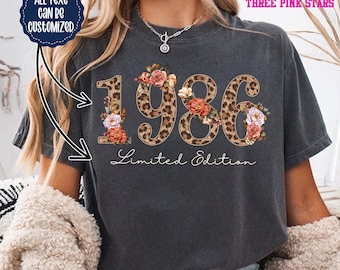 Personalized Birthday Shirt/ Sweatshirt, Custom 1986 Birthday Shirt E10836
