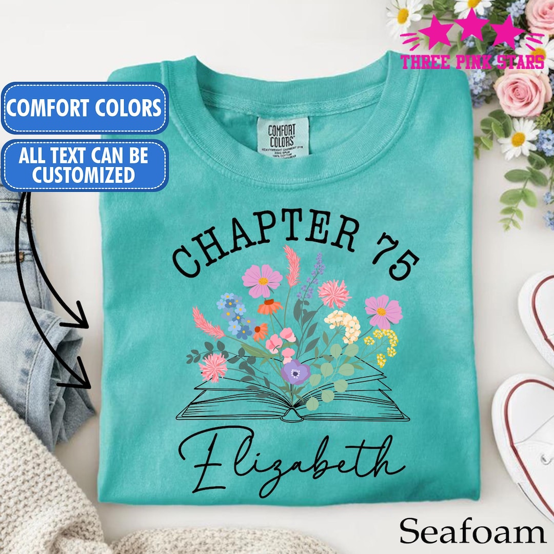 Personalized 75th Birthday Shirt, Custom Chapter 75 Shirt for Women ...