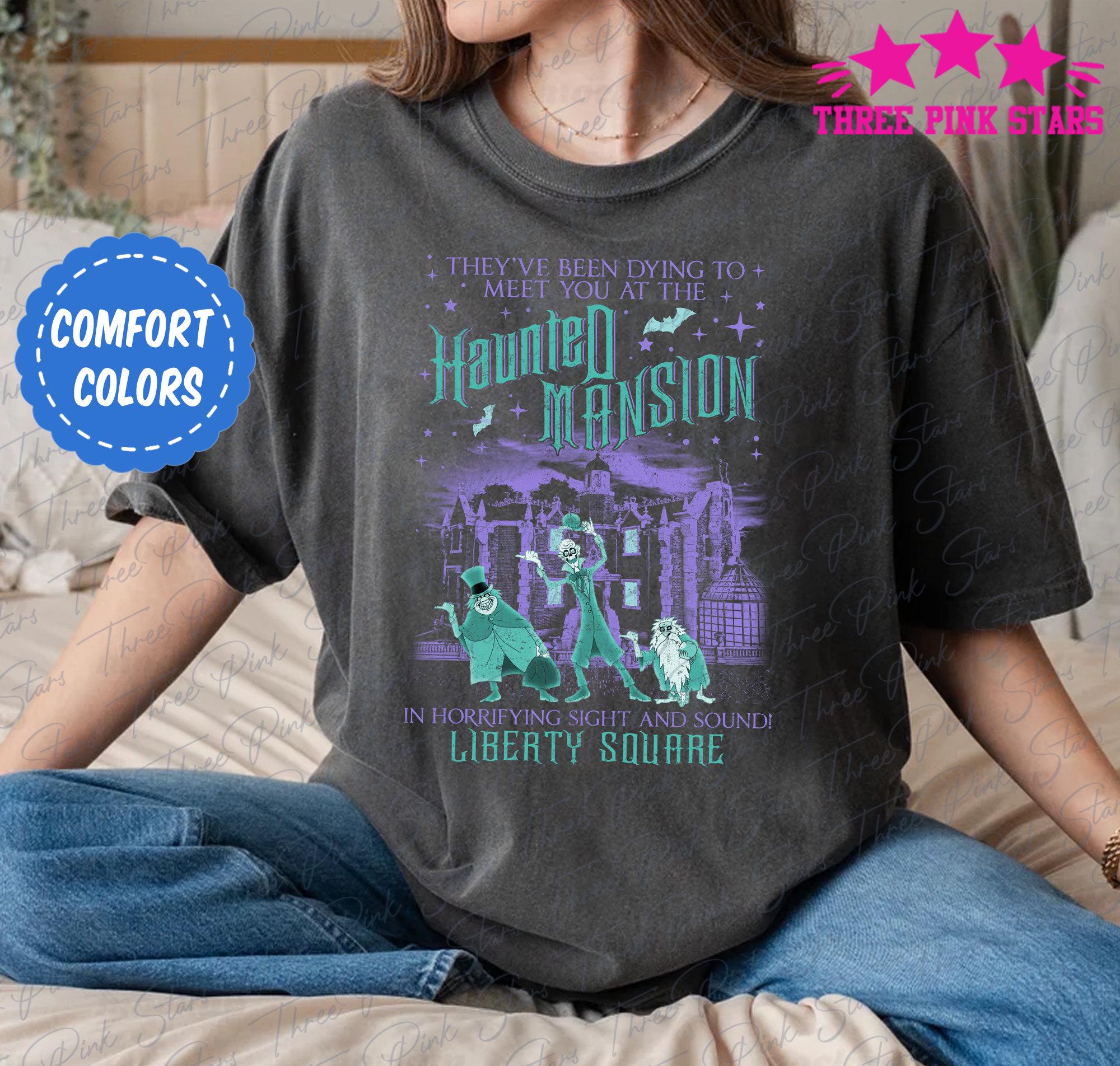 Vintage Disney Haunted Mansion Tシャツ Vintage Haunted Mansion Liberty Square Comfort Colors Shirt