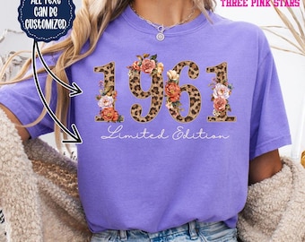 Personalized Vintage Birthday Shirt, Custom 1961 Birthday Shirt E10833