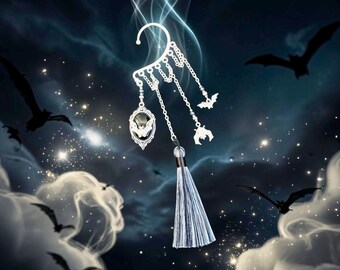 Victorian Bat Wing Ear Cuff: Whimsigoth Vampire Jewelry, No Piercing Gothic Costume Jewelry