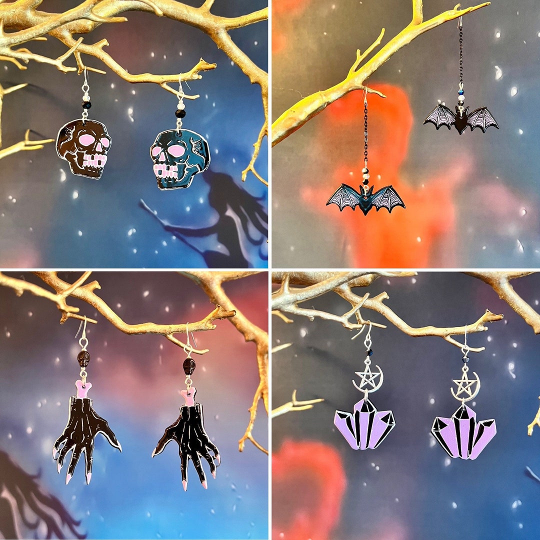 Pastel Goth Earrings Halloween Earrings Pastel Gothic Etsy