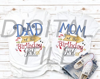Alice in Wonderland PNG / Alice in Wonderland PNG Family Shirts Printable Digital File / Alice in Onederland First Birthday Family Shirts