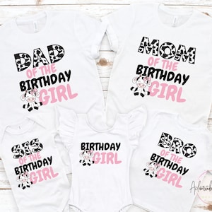 Cow Print Birthday Shirt Girl / Farm Cow Birthday Shirt Family Matching / Cow First Birthday Shirt Girls / Cow Print Birthday Outfit Girls