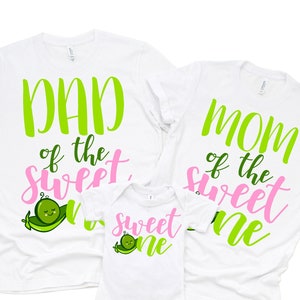 Sweet Pea Family Shirts / Pea Sweet One First Birthday Shirts /