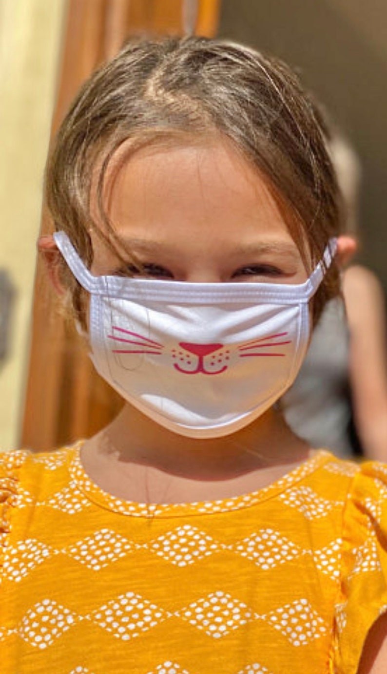 Cat Face Mask Kids / Cat Whiskers Face Mask / Adult Face Mask Etsy