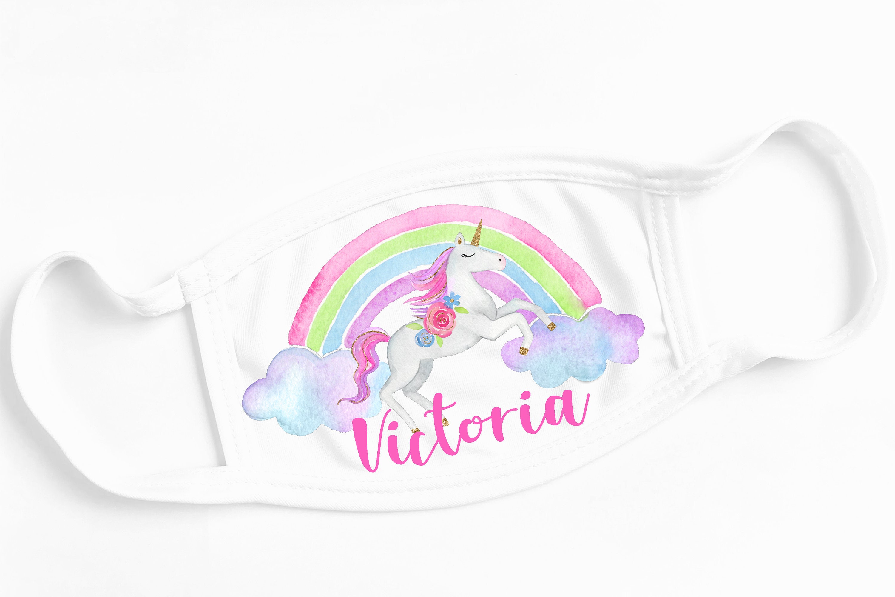 Unicorn Face Mask For Kids / Unicorn Kids Mask / Rainbow Unicorn Mask…
