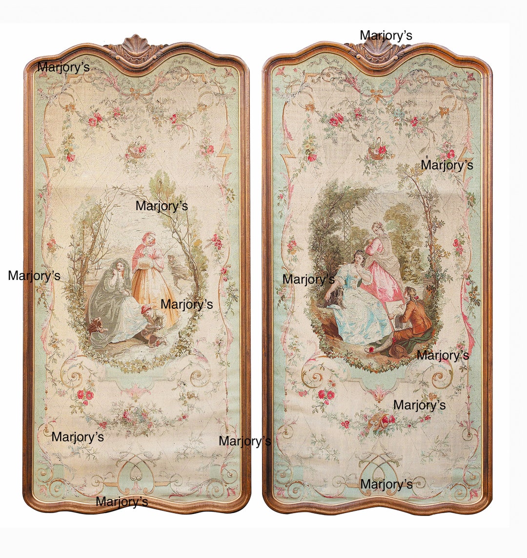 Rococo Wall Panels Dollhouse Wallpaper. Various Sizes.made to Order. - Etsy