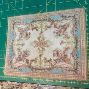 1/6 Scale Traditional French Miniature Rug by Marjory’s Made to order. Various Sizes