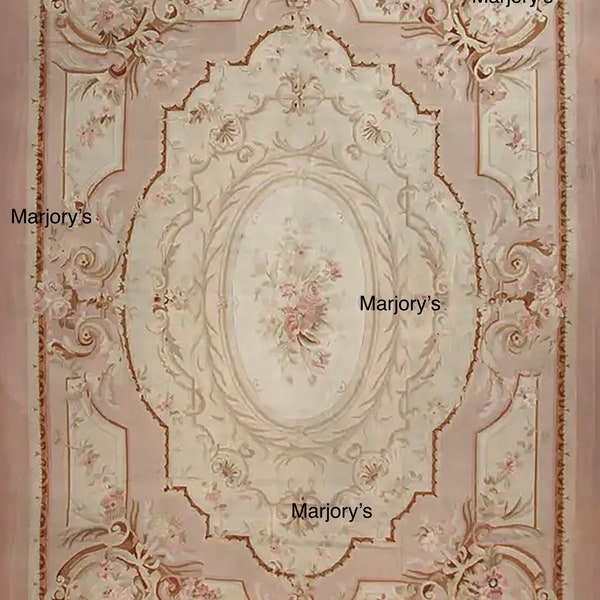 Classic Aubusson Dollhouse Rug. Various Sizes. Made to order.