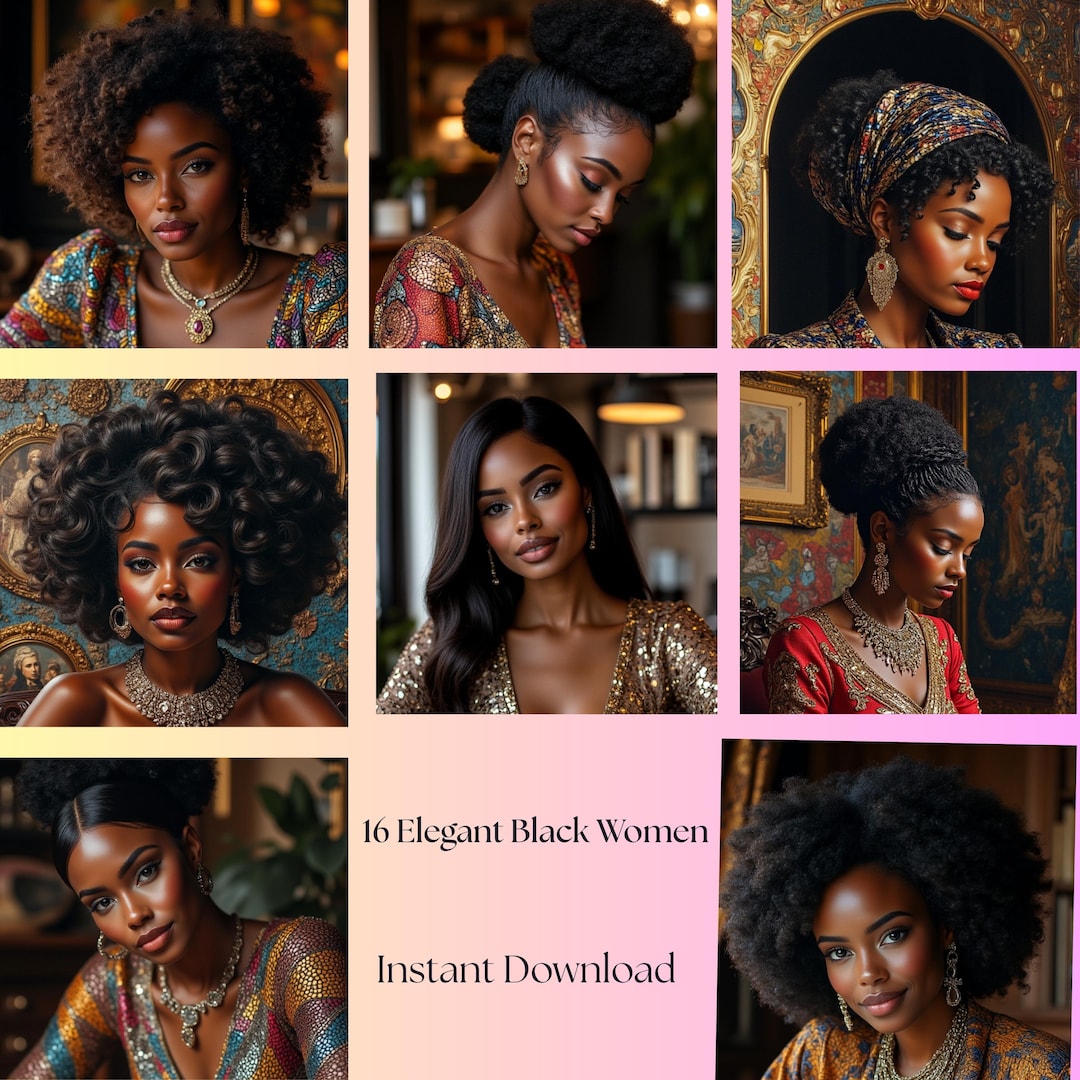 16 Elegant Black Women, Black Woman Art, Diverse Women, Stock Images ...