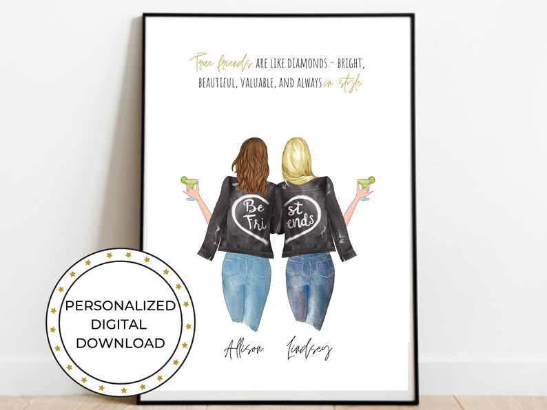 Best Friend Personalized Gift Best Friends Gifts Bestie Etsy
