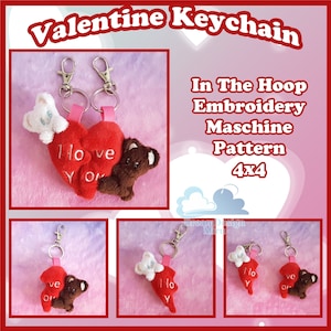 ITH valentin keychain plush pattern