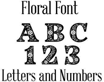 Download Floral Font Svg Etsy