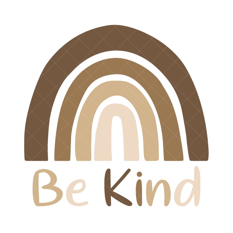 Download Be Kind SVG PNG Be Kind Rainbow Brown Skin SVG Rainbow | Etsy