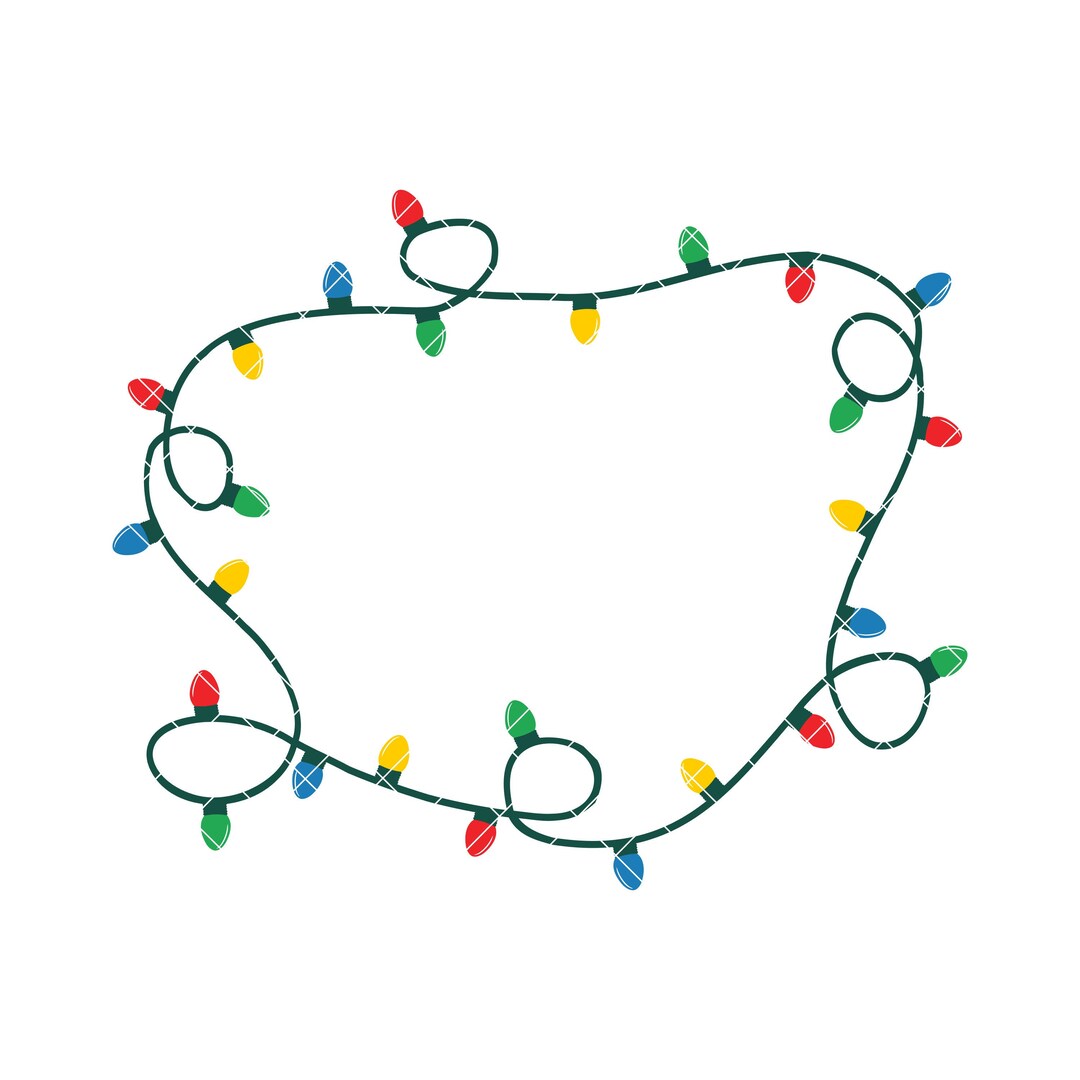 Christmas Lights SVG, Christmas Bulbs SVG, Layered Christmas SVG