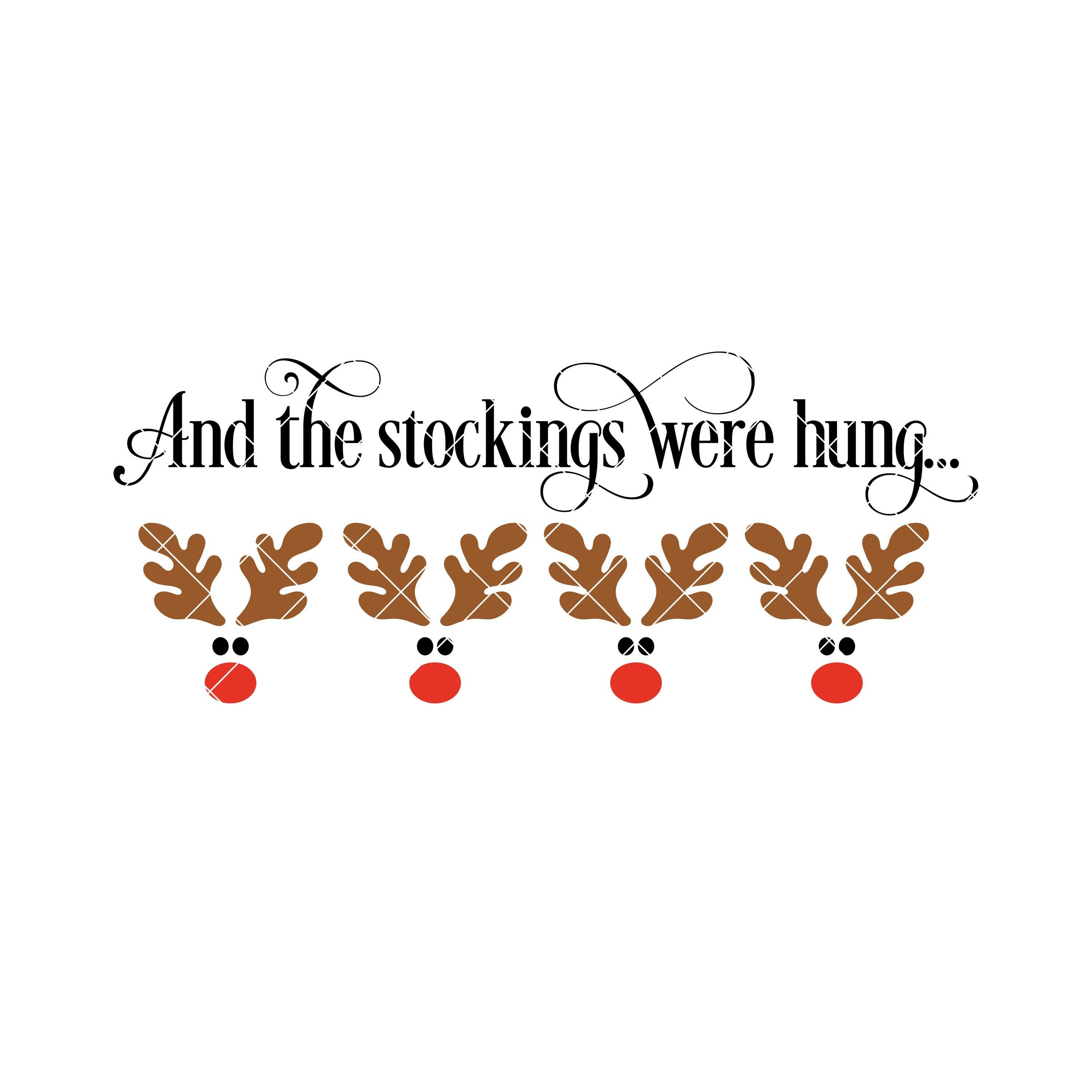 The Stockings Were Hung SVG Stocking Holder Sign Hanger SVG - Etsy