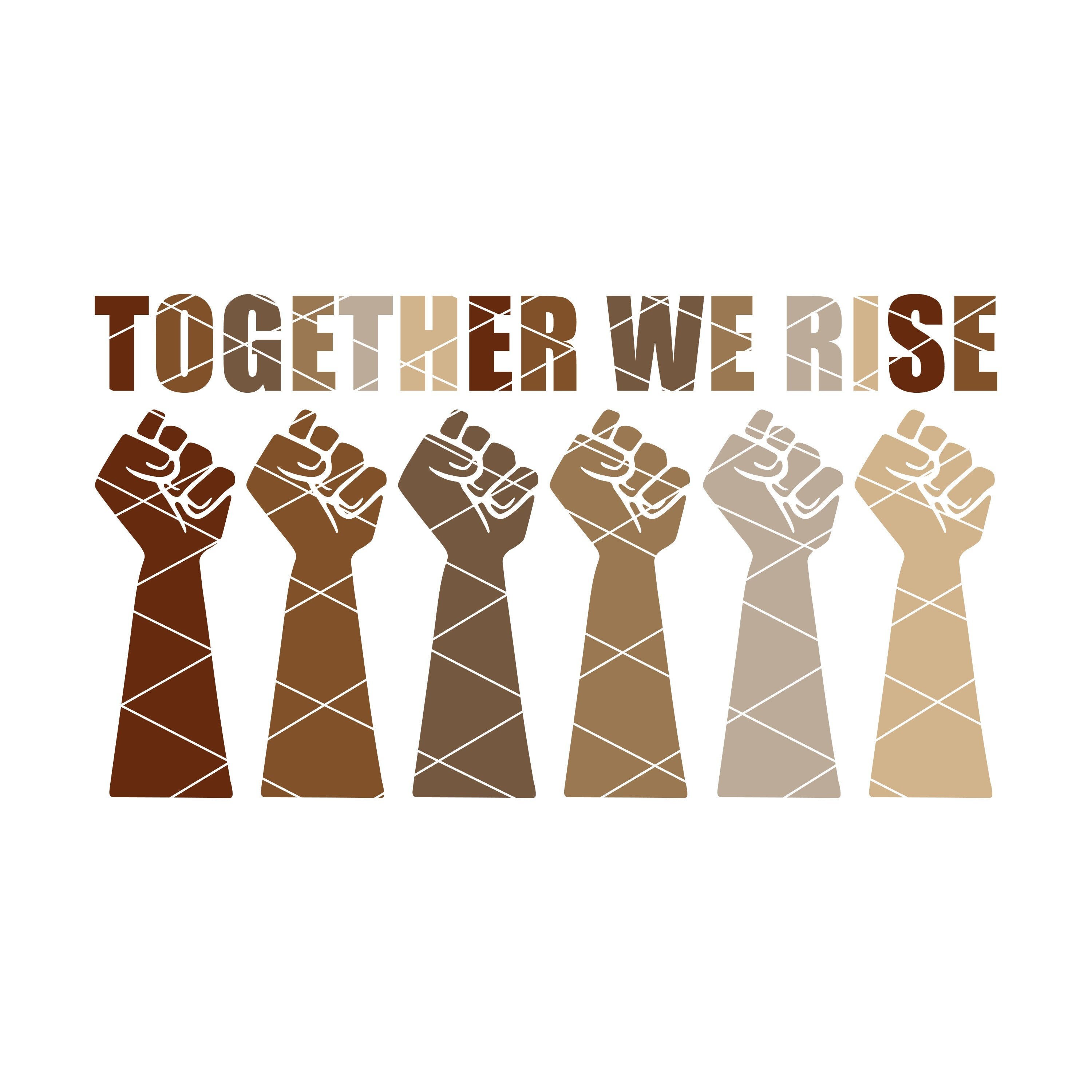 Together We Rise Black Brown White Hands Fist Power Unity Etsy Together We Rise Black Brown White Hands Fist Power Unity Etsy