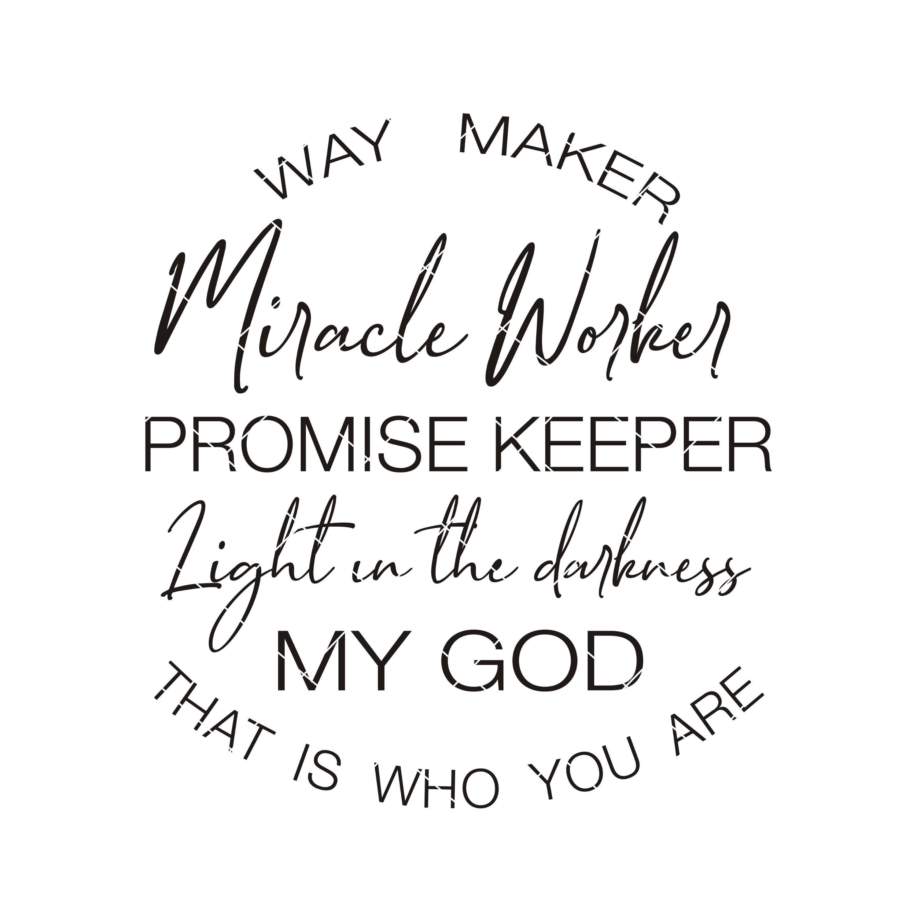 Way maker miracle worker promise keeper light in the darkness - Religious  Poster for Sale by Demna-S