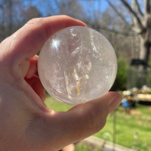 Clear Quartz Crystal Ball/Sphere- FREE Holder with Purchase