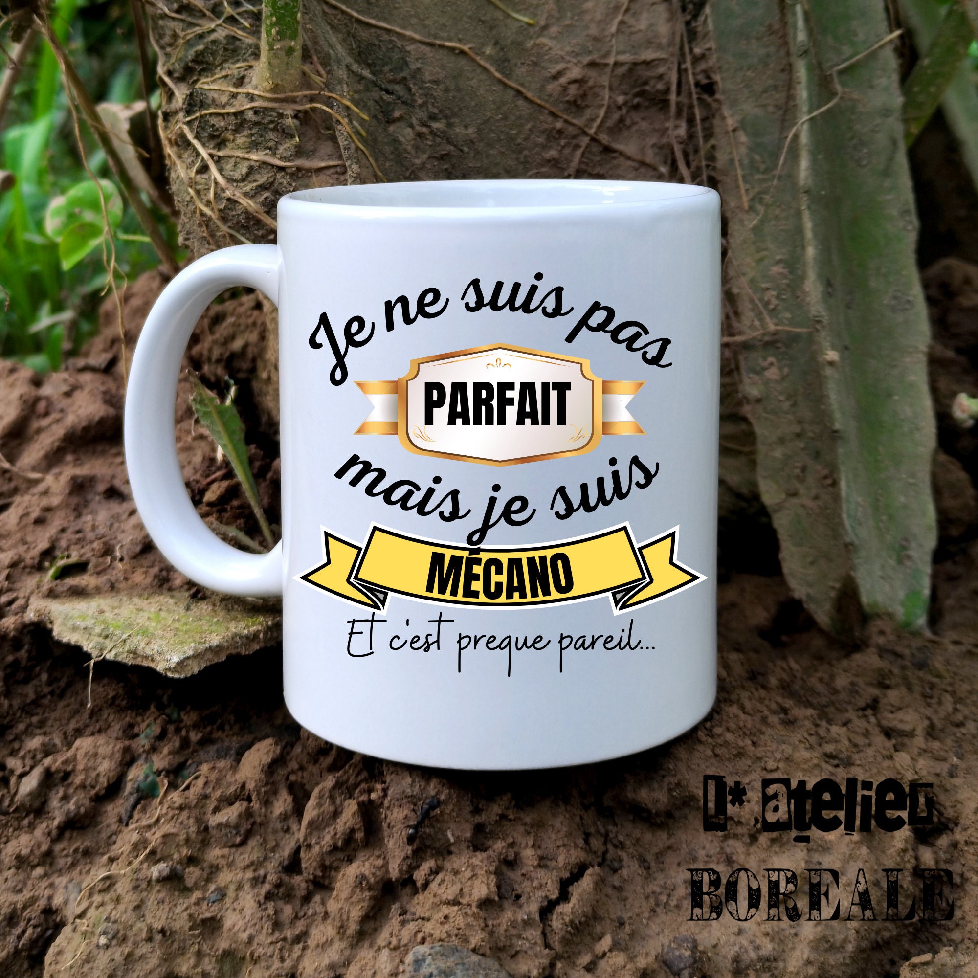 Mug Personnalisable Humour Je Ne Suis Pas Parfait Mais ... et C'est Presque Pareil