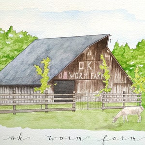 Unique Gift Idea | Personalized Hand-painted House or Barn Portrait