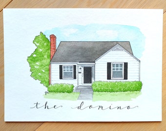 Custom Hand-painted House Portrait | Gift for Valentine's Day, Mother's Day, Father's Day, Wedding or Anniversary | Free Customization