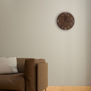 wall clock unique, farmhouse clock wood, small wooden clock, wooden wall clock, rustic wall clock, Silent wall clock, kitchen wall clock, wall clock modern, living room clock, minimalist clock, retro clock, modern clock, Round wall clock