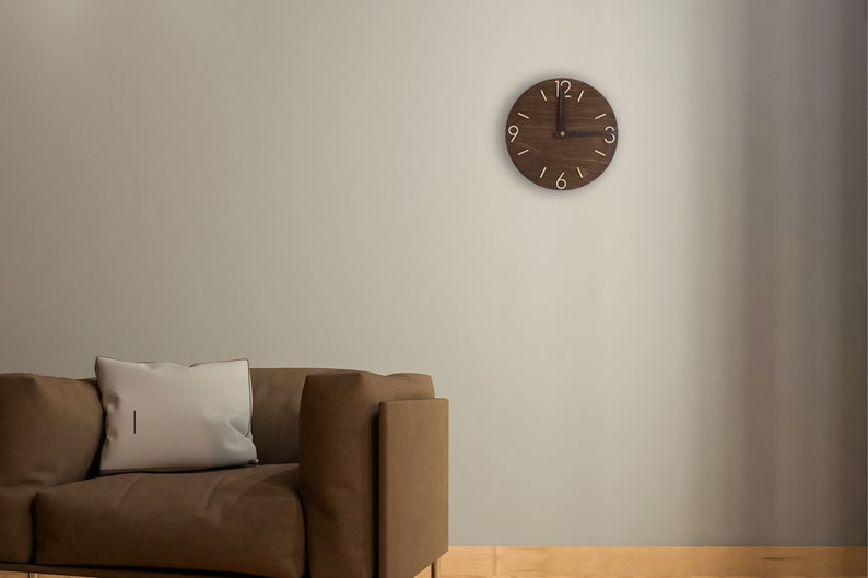 wall clock unique, farmhouse clock wood, small wooden clock, wooden wall clock, rustic wall clock, Silent wall clock, kitchen wall clock, wall clock modern, living room clock, minimalist clock, retro clock, modern clock, Round wall clock