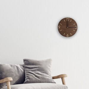 wall clock unique, farmhouse clock wood, small wooden clock, wooden wall clock, rustic wall clock, Silent wall clock, kitchen wall clock, wall clock modern, living room clock, minimalist clock, retro clock, modern clock, Round wall clock