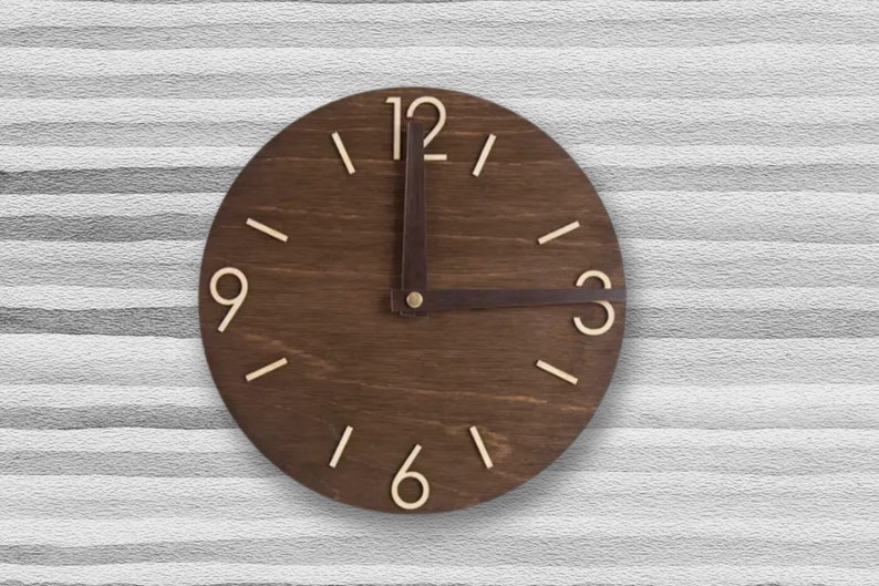 wall clock unique, farmhouse clock wood, small wooden clock, wooden wall clock, rustic wall clock, Silent wall clock, kitchen wall clock, wall clock modern, living room clock, minimalist clock, retro clock, modern clock, Round wall clock